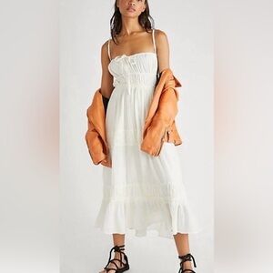 Free People - Taking sides maxi dress - White/ Ivory - size small